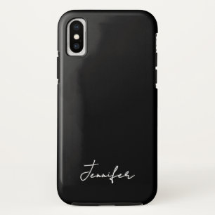 Minimalistisch Black Custom Name Signature Script Case-Mate iPhone Case