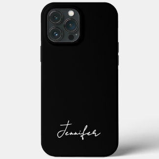 Minimalistisch Black Custom Name Signature Script Case-Mate iPhone Case