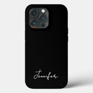 Minimalistisch Black Custom Name Signature Script Case-Mate iPhone Case