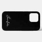 Minimalistisch Black Custom Name Signature Script Case-Mate iPhone Case (Achterkant (horizontaal))