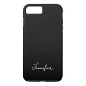 Minimalistisch Black Custom Name Signature Script Case-Mate iPhone Case (Achterkant)