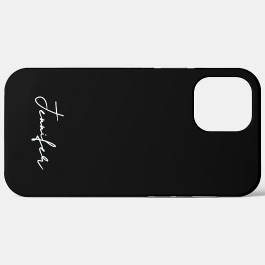 Minimalistisch Black Custom Name Signature Script Case-Mate iPhone Case (Achterkant (horizontaal))