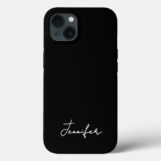 Minimalistisch Black Custom Name Signature Script Case-Mate iPhone Case (Achterkant)