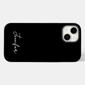 Minimalistisch Black Custom Name Signature Script Case-Mate iPhone Case (Achterkant (horizontaal))