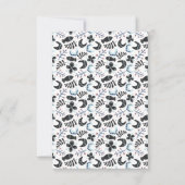 Minimalistisch Black Fish Baby shower Bedankkaart (Achterkant)