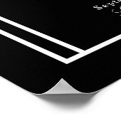 Minimalistisch Black White Chic Arch Welkomsthuwel Poster (Hoek)