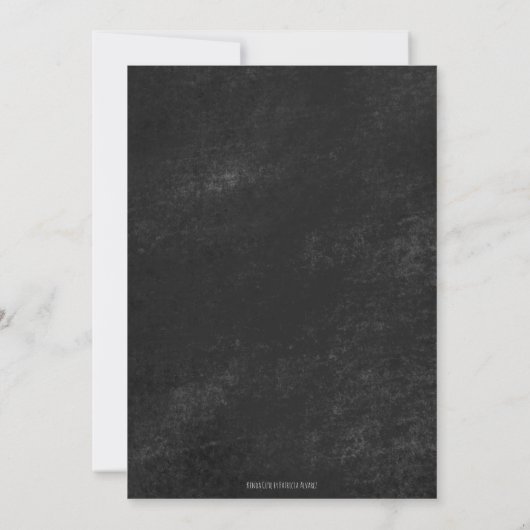 Minimalistisch Blackboard Floral neutraal Baby sho Kaart (Achterkant)