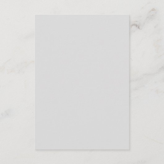 minimalistisch blad | Details witte en grijze gast Informatiekaartje (Achterkant)