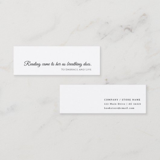 minimalistisch Bladwijzer | Modern promotioneel on Mini Visitekaartje (Voorkant / Achterkant)