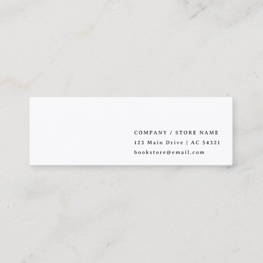 minimalistisch Bladwijzer | Modern promotioneel on Mini Visitekaartje (Achterkant)