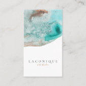 Minimalistisch | Blauw | Aqua | WATERVERF Visitekaartje (Voorkant)