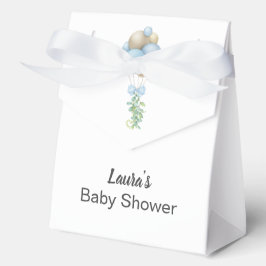 Minimalistisch blauw Baby shower Bedankdoosjes