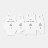 Minimalistisch blauw Baby shower Bedankdoosjes (Uitgevouwen)