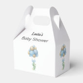 Minimalistisch blauw Baby shower Bedankdoosjes (Voorkant Zijde)