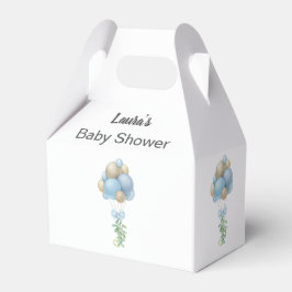 Minimalistisch blauw Baby shower Bedankdoosjes