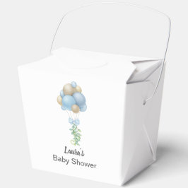 Minimalistisch blauw Baby shower Bedankdoosjes