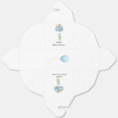 Minimalistisch blauw Baby shower Bedankdoosjes (Ongevouwen)