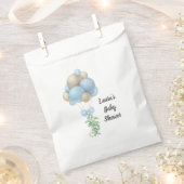 Minimalistisch blauw Baby shower Bedankzakje (Geknipt)
