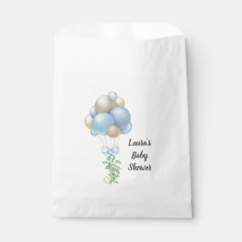 Minimalistisch blauw Baby shower Bedankzakje