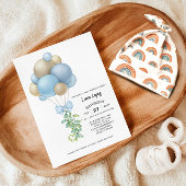 Minimalistisch blauw Baby shower Kaart
