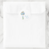 Minimalistisch blauw Baby shower Ronde Sticker (Tas)