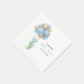 Minimalistisch blauw Baby shower Servet (Hoek)