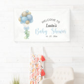 Minimalistisch blauw Baby shower Spandoek (Insitu)