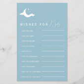 Minimalistisch blauw Baby shower wensen voor Baby  (Voorkant)