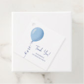 Minimalistisch Blauw Ballon Jongen 1e Verjaardag Bedankjes Labels (In situ)