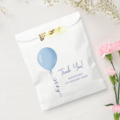 Minimalistisch Blauw Ballon Jongen 1e Verjaardag Bedankzakje (Gezegeld)