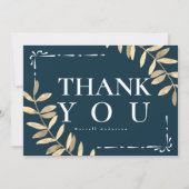 Minimalistisch blauw bedankkaart (Voorkant)