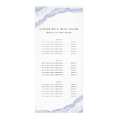 Minimalistisch blauw bedrijf met Waterverf Reclamekaart (Achterkant)