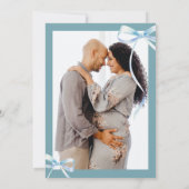 Minimalistisch blauw boog klein menselijk Shindig  Kaart (Achterkant)