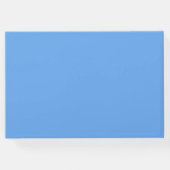 Minimalistisch blauw bruiloft gastenboek (Achterkant)