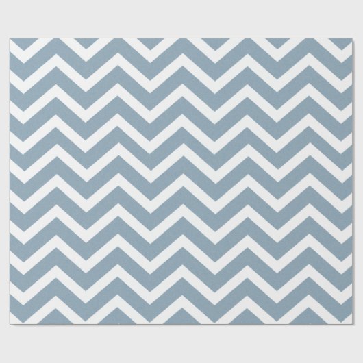 Minimalistisch blauw Chevron inpakpapier (Vlak)
