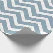 Minimalistisch blauw Chevron inpakpapier (Hoek)