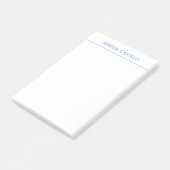 Minimalistisch blauw design post-it® notes (Schuin)