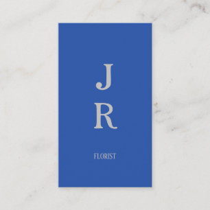 Minimalistisch blauw en grijs visitekaartje