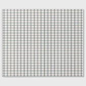 Minimalistisch blauw en groen venster Plaid Cadeaupapier (Vlak)