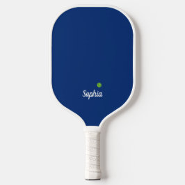 Minimalistisch blauw en wit modern monogram pickleball paddle