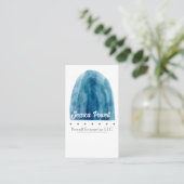 minimalistisch blauw- en wit-waterverf ontwerp visitekaartje (Staand voorkant)