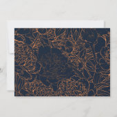 minimalistisch blauw Floral Sla de datum op Save The Date (Achterkant)