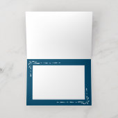 Minimalistisch blauw folie wenskaart (Binnenlaag)