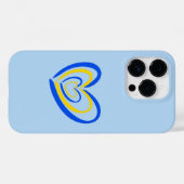 Minimalistisch blauw geel hart Oekraïne Inspiratie Case-Mate iPhone Case (Achterkant (horizontaal))