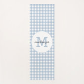 Minimalistisch blauw gingham geruite patroon geper yogamat (Voorkant)