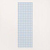 Minimalistisch blauw gingham geruite patroon geper yogamat (Achterkant)