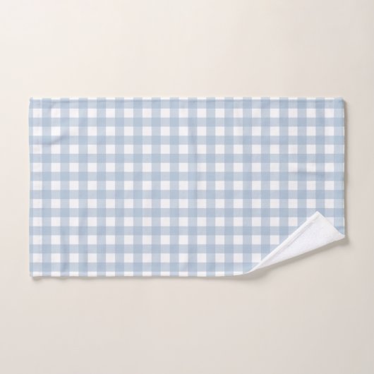 Minimalistisch blauw Gingham Pset Pattern Bad Handdoek (Handdoek)