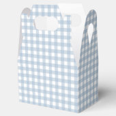 Minimalistisch blauw Gingham Pset Pattern Bedankdoosjes (Geopend)