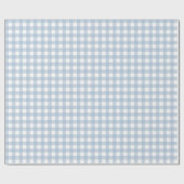 Minimalistisch blauw Gingham Pset Pattern Cadeaupapier (Vlak)