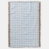 Minimalistisch blauw Gingham Pset Pattern Deken (Voorkant Verticaal)